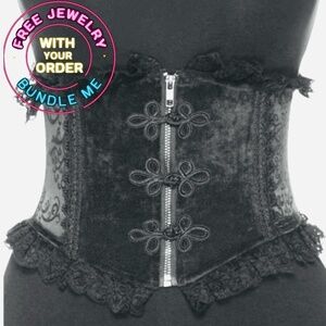 KILLSTAR BLACK SOFT CORSET BELT GRACE US WASPIE GOTHIC PUNK RARE ROCK METAL